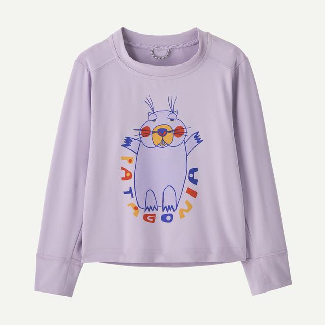 Patagonia Baby Long Sleeved Capilene Silkweight T Shirt Foxglove Purple