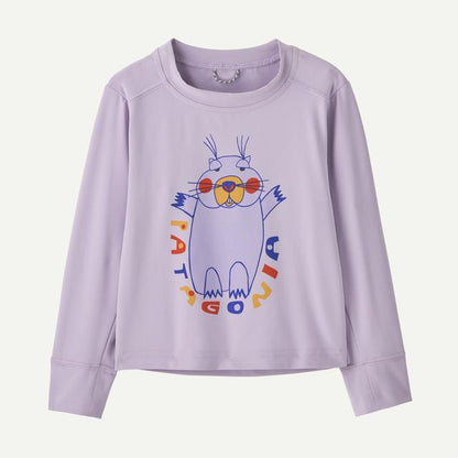 Patagonia Baby Long Sleeved Capilene Silkweight T Shirt Foxglove Purple