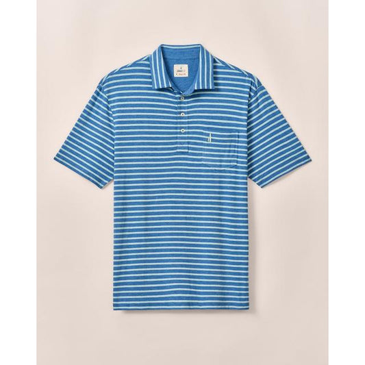 Johnnie-o The Original Polo - Matthis Stripe Deep Ocean