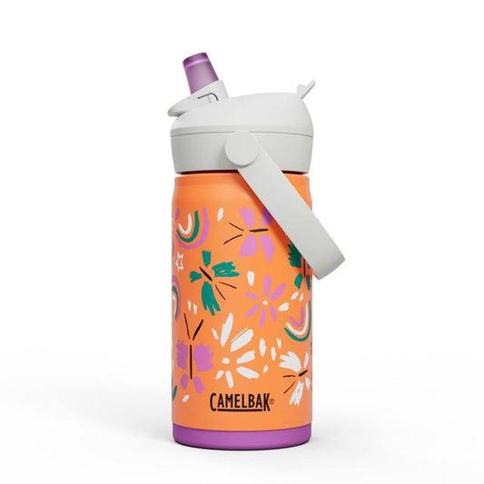 Camelbak Thrive Flip Straw 12oz Bottle, Insulated Stainless Steel Butterfly Rainbow
