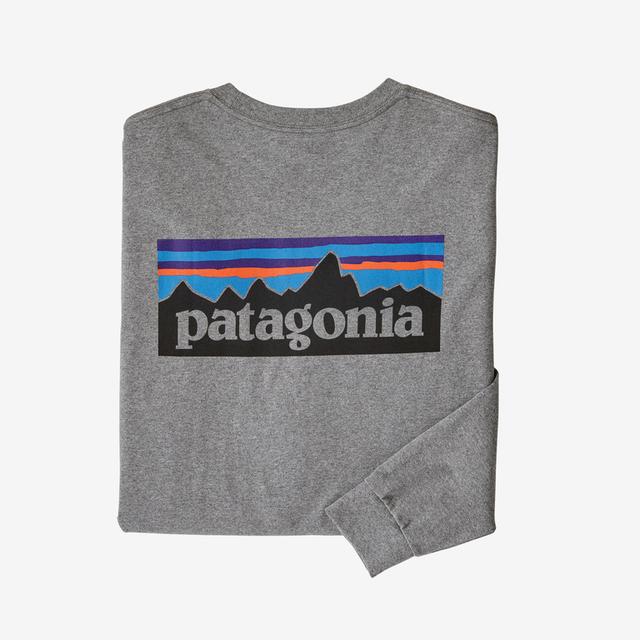 Patagonia L/s P-6 Logo Responsibili-tee Gravel Heather