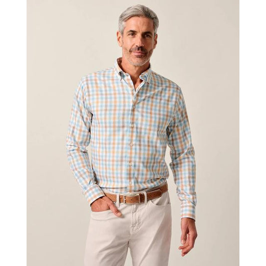 Johnnie-o Performance Button Down Shirt - Callum Blue