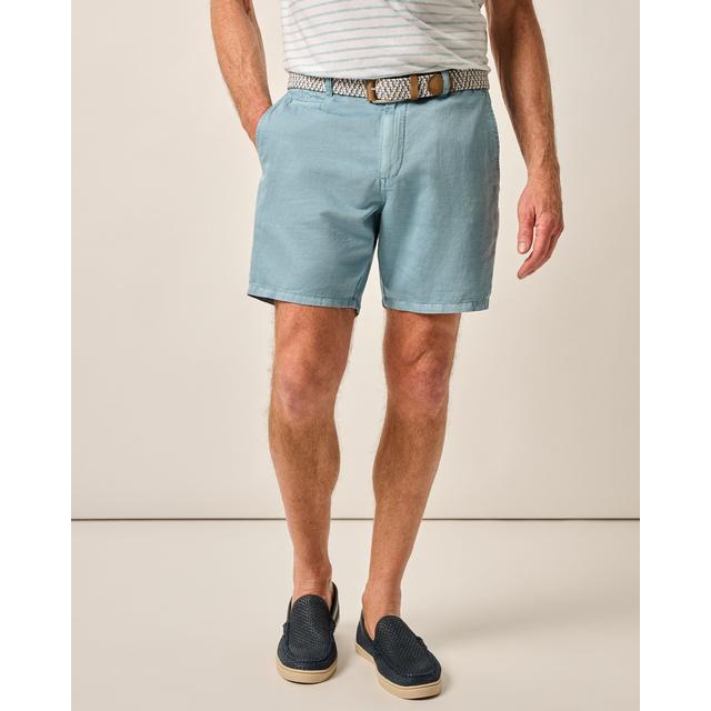 Johnnie-o Melrose Cotton Linen Shorts Blue