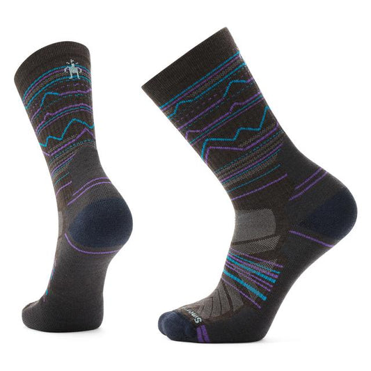 Smartwool Hike Light Cushion Mountain Range Crew Socks CHESTNUT