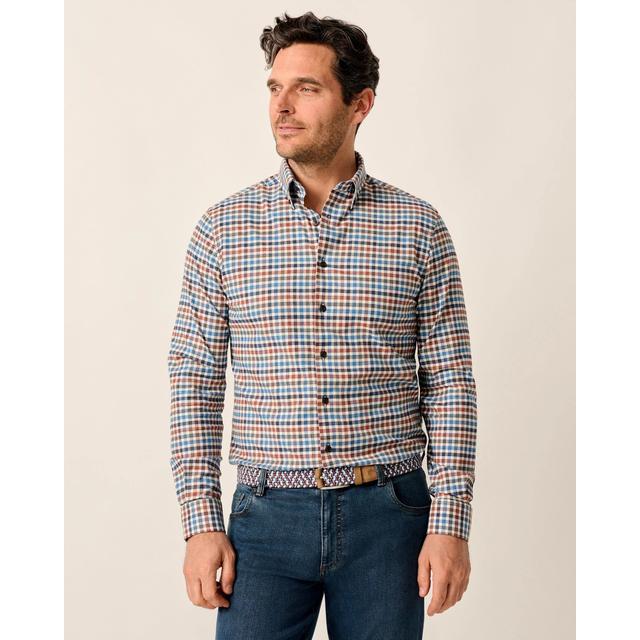 Johnnie-o Performance Flannel Button Down Shirt - Krause Orange