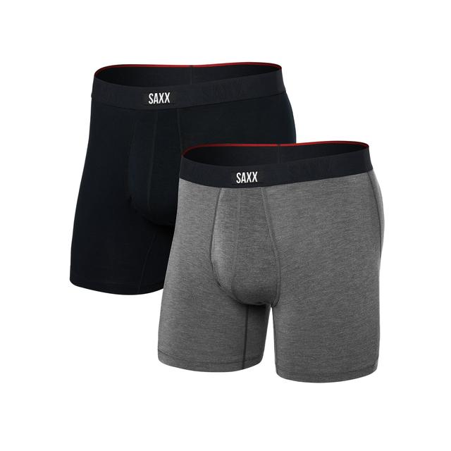 Saxx Vibe Xtra (2 Pack) Black/Dark Grey Heather
