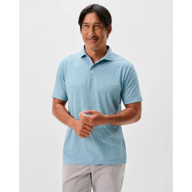 Johnnie-o Slub Cotton Blend Polo - Starnes Heathered Tropical