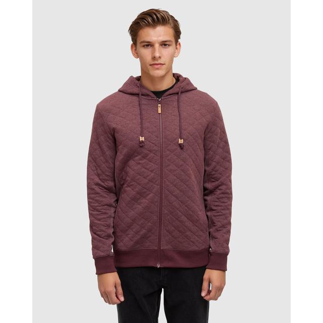 Tentree Evans Full Zip Red Chestnut Heather