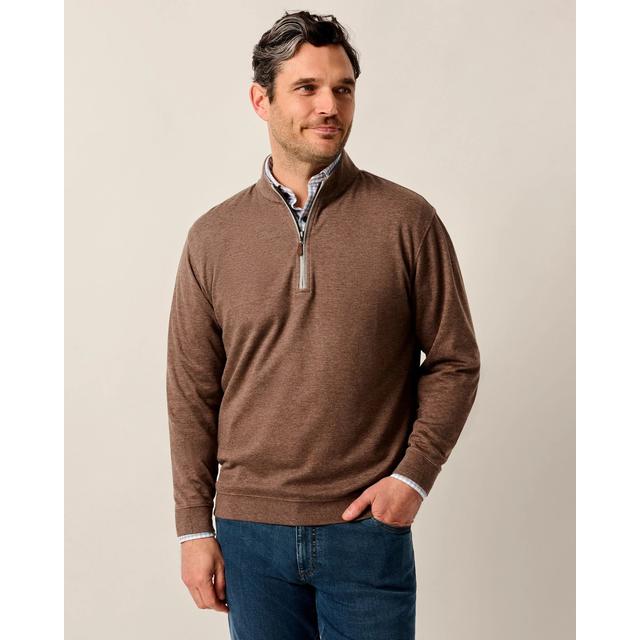 Johnnie-o Sully 1/4 Zip Pullover Brown
