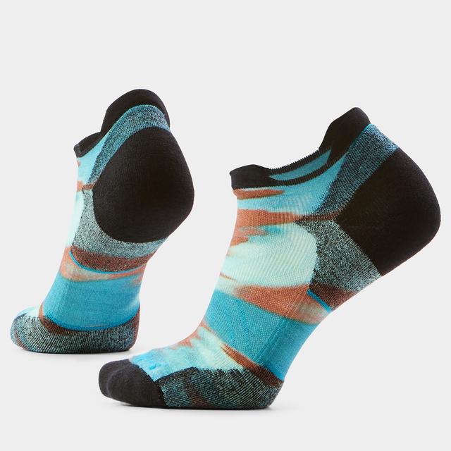Mens Run Targeted Cushion Brushed Print Low Ankle Socks Smartwool