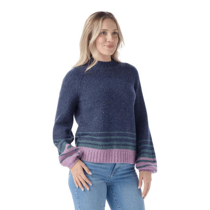 Smartwool W's Cozy Lodge Ombre Sweater DEEP NAVY HEATHER