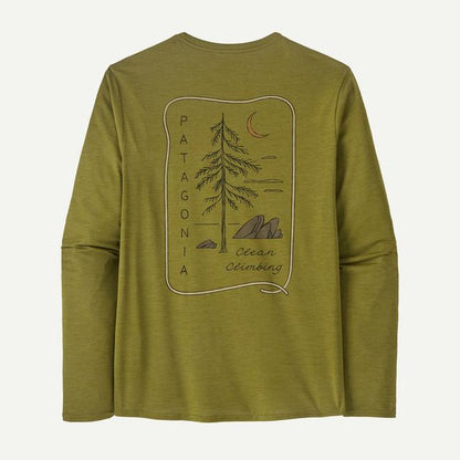 Patagonia L/s Cap Cool Daily Graphic Shirt - Lands Graze Green