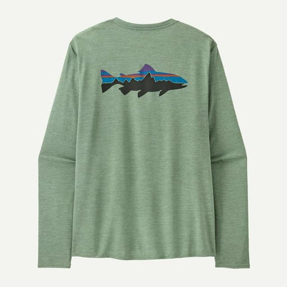 Patagonia L/s Cap Cool Daily Graphic Shirt - Waters Ellwood Green
