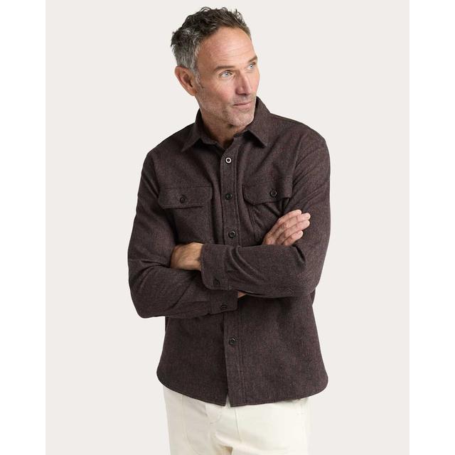 Pendleton Burnside Cotton Flannel Shirt Brown Heather