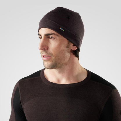 Smartwool Unisex Thermal Merino Reversible Cuffed Beanie Hat Mink Heather