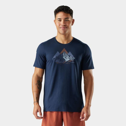 Smartwool Peak Bagger Active Short Sleeve Graphic T-shirt Black Navy