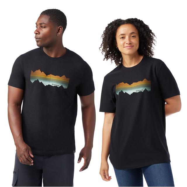 Smartwool Unisex Mountain Horizon Short Sleeve Graphic Tee Black