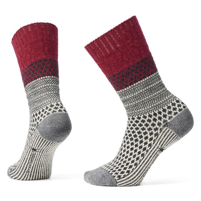 Smartwool Everyday Popcorn Cable Crew Socks Tibetan Red