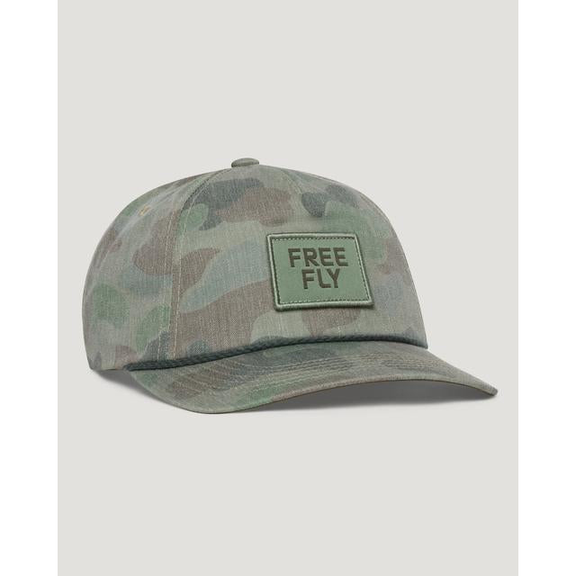 Free Fly Apparel Logo Performance Hat (Printed) Vintage Camo Oil Green