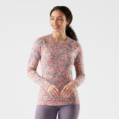Smartwool Classic Thermal Merino Base Layer Crew Coral Reef Floral
