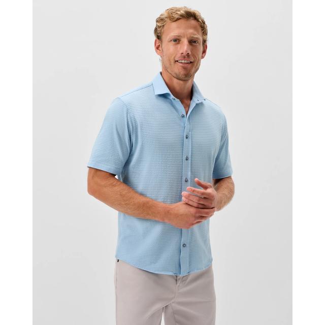 Mens Short Sleeve Hangin' Out Knit Button Up Shirt - Surfsucker Johnnie-o
