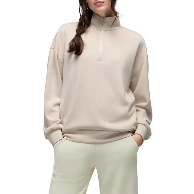 Prana Shea Soft Relaxed Half Zip Almond