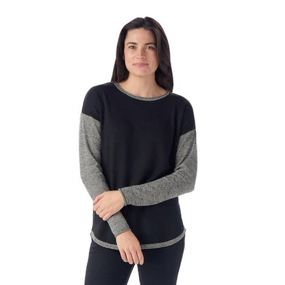 Smartwool W's Shadow Pine Colorblock Sweater BLACK