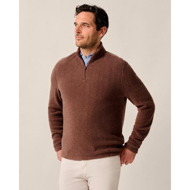 Johnnie-o Dion Sherpa 1/4 Zip Pullover Brown