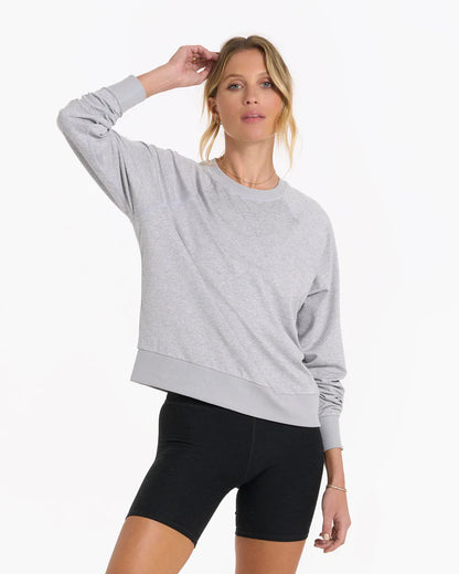 Vuori Womens L/s Halo Crew Pale Grey Heather