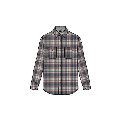 Prana Westbrook Flannel Shirt Deep Vino