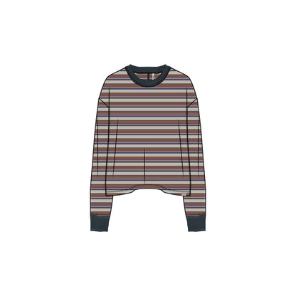 Prana Cozy Up Ls Crew Stormy Night Stripe