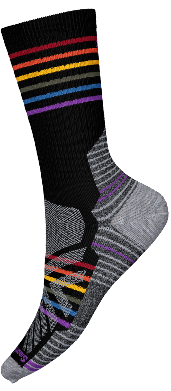 Smartwool Hike Light Cushion Pride Pattern Crew Socks BLACK