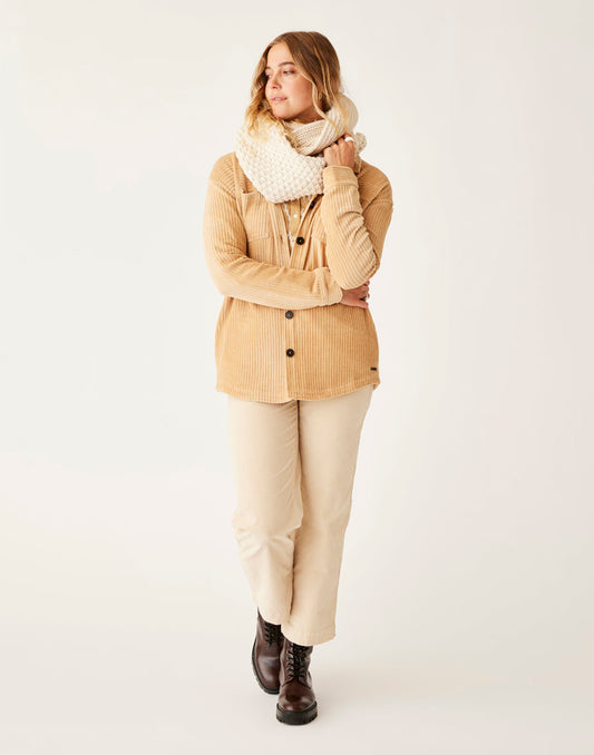Womens Hudson Stretch Cord Shacket Carve Designs