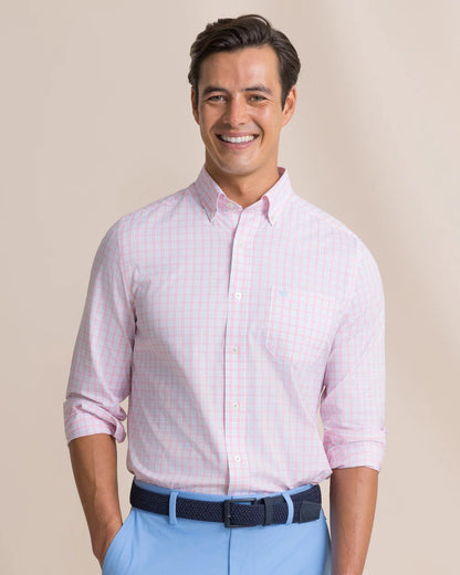 M LS Coastal Breeze Precheck Plaid Sportshirt