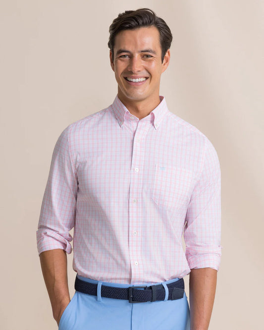 M LS Coastal Breeze Precheck Plaid Sportshirt