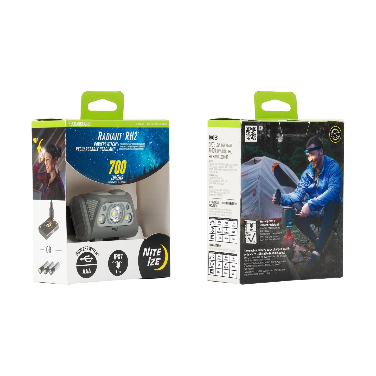 Radiant® Rh2 Powerswitch Rechargeable Headlamp