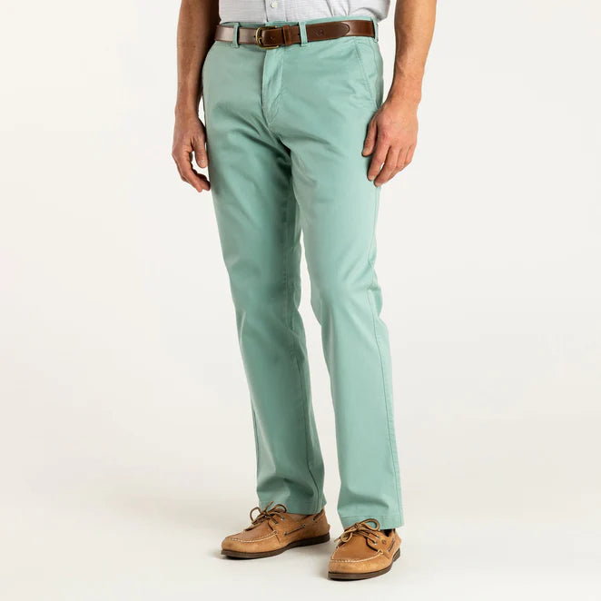 Duckhead Mens Classic Fit Gold School Chino 30" Ins SEABOARD GREEN