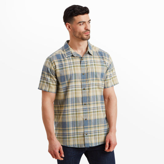 Sherpa Adventure Gear M Hosh Plaid Ss Shirt BARDIYA SAND