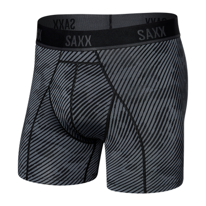 Saxx Mens Kinetic Light-compression Mesh Boxer Brief VARIEGATED STRIPE- BUE / L