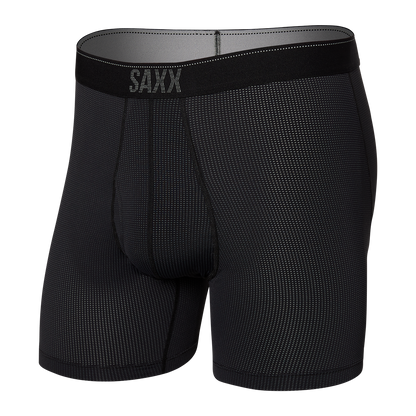 Saxx Quest Quick Dry Mesh Boxer Brief Fly COHO-BLACK